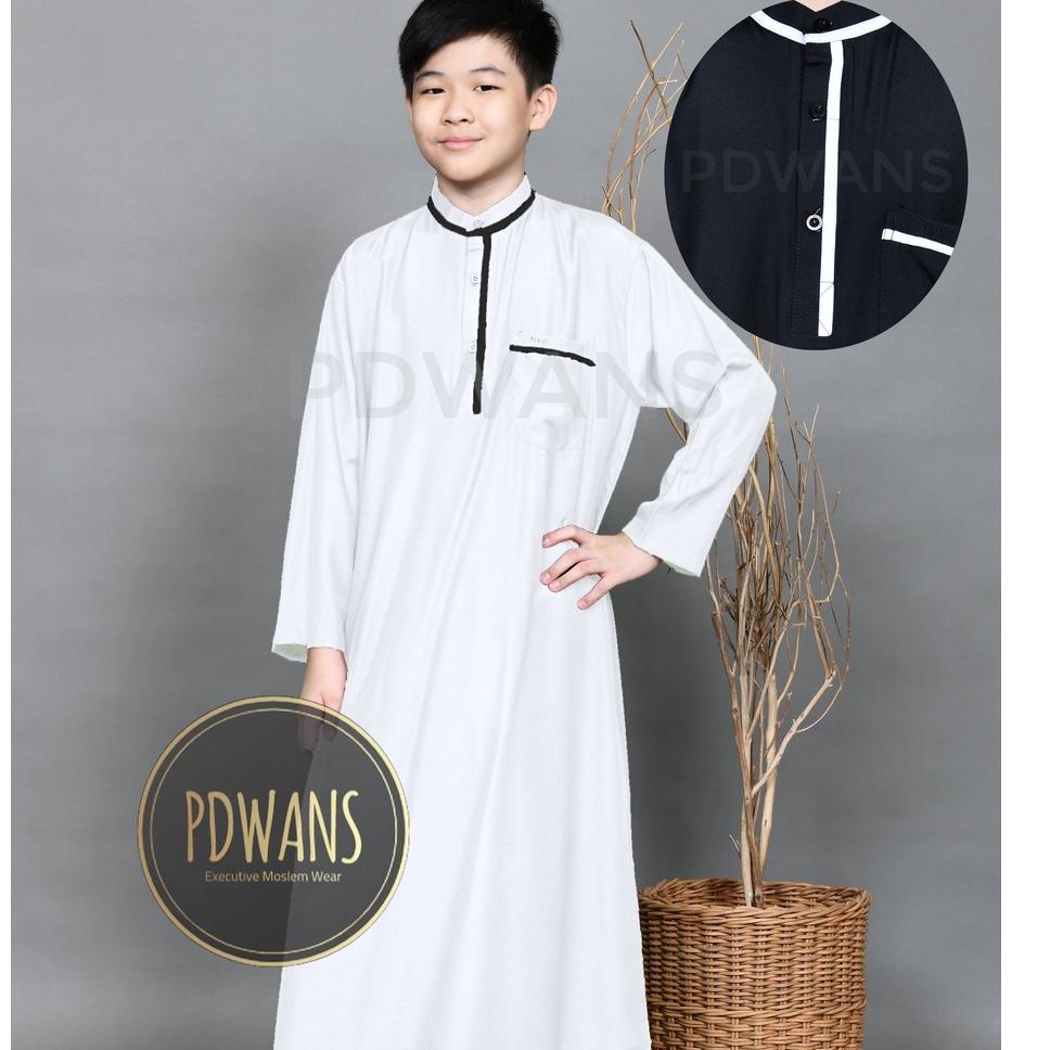 VIRAL JUBAH ANAK REMAJA TANGGUNG Baju Muslim Anak Jubah Gamis Putih Hitam