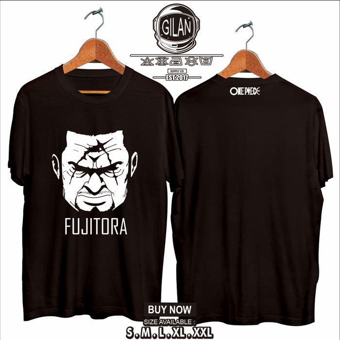 Kaos Baju ADMIRAL FUJITORA Kaos Anime One Piece Monkey D Luffy - Gilan - S