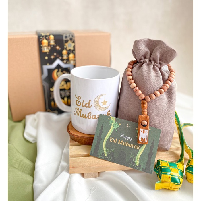

(COD) Paket Hampers Lebaran Mukena Sajadah Tasbih Parsel Idul Fitri - Travel Gelas