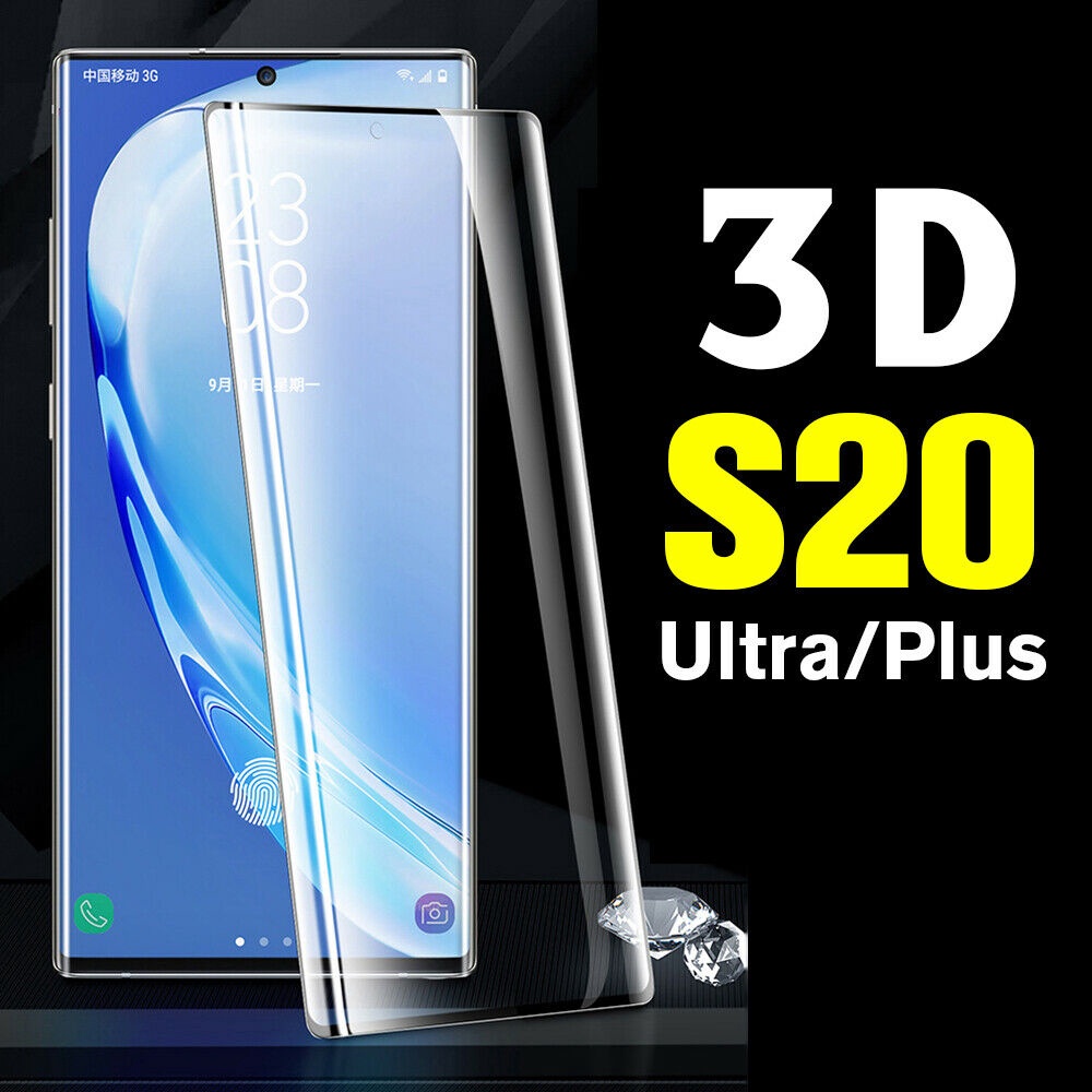 Untuk Samsung Galaxy S20 S20+Ultra Curved Tempered glass, Full Cover S20 Pelindung Layar, High Quality Tempered glass, Kaca Pelindung/Penjualan Panas