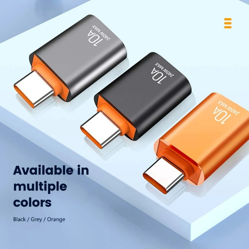 [Harga Grosir] Adaptor 10A USB Type-C Untuk Macbook Samsung USB 3.0 OTG USB Transfer Data Pengisian Cepat USB C Male To USB Female Converter Tipe C Male To USB3.0 Female Adapter