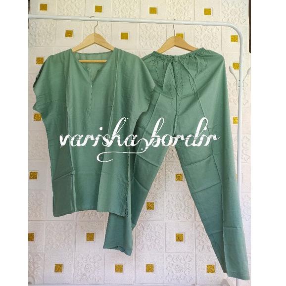 SALE TERBATAS PIYAMA RAYON BUSUI - SET CELANA TANGAN PENDEK - PAJAMAS RAYON POLOS / SETCEL ONE SET P