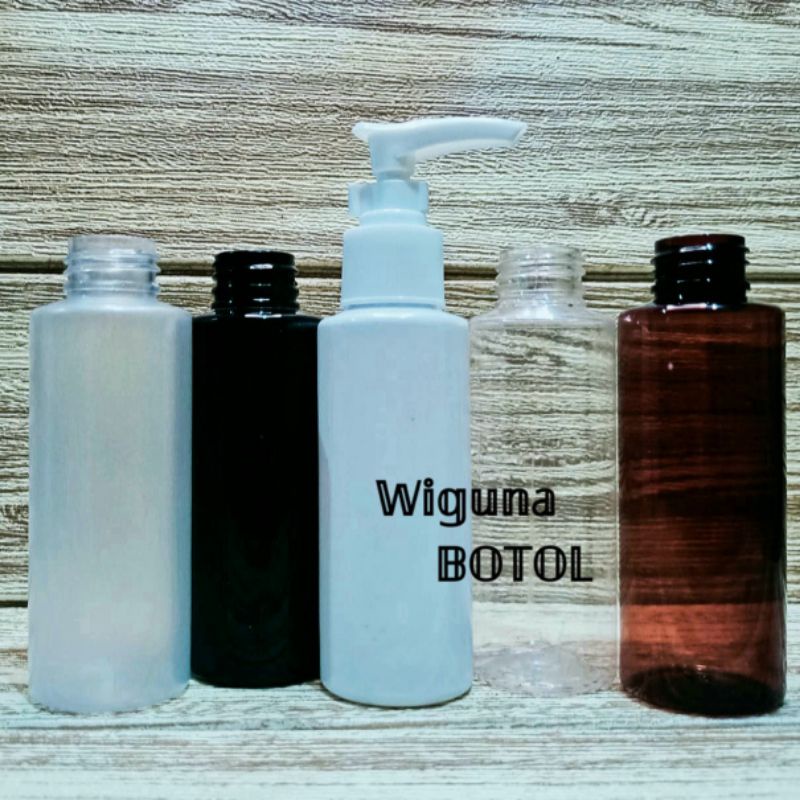 Botol Pump 100ml Model RF / Botol PET 100ml Tutup Pump Clip / Botol Lotion 100ml