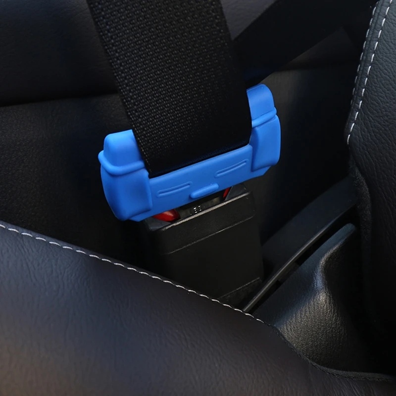 Universal Luminous Sabuk Pengaman Mobil Gesper Klip Pelindung Silikon Interior Safety Belt Tombol Case Warna-Warni Anti Gores Cover Aksesoris Interior Mobil