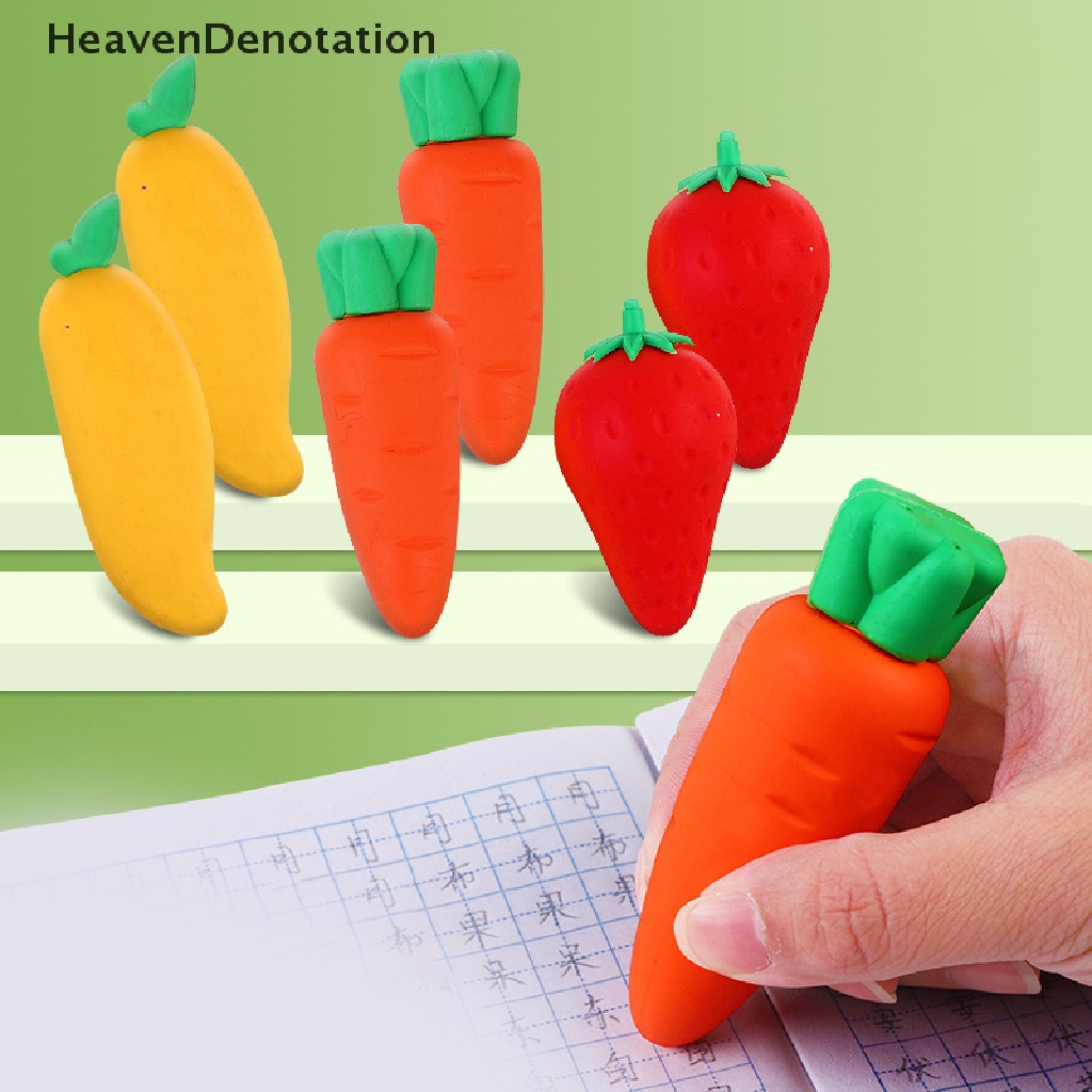 [HeavenDenotation] Kreatif Indah Buah Besar Wortel Penghapus Lucu Anak Bentuk Buah Pensil Penghapus Seni Plus Penghapus Kantor Penghapus Siswa Sekolah Hadiah Mainan HDV