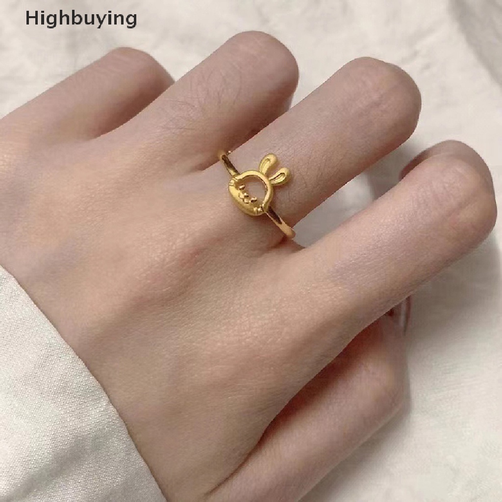 Hbid Kelinci Cincin Aksesoris Lucu Kecantikan Kartun Anime Perhiasan Adjustable Teman Baik Confidante Mainan Gadis Hadiah Glory