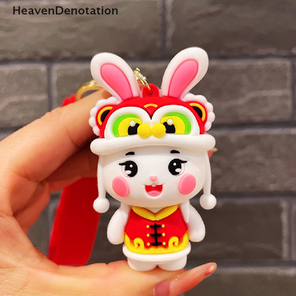 [HeavenDenotation] Kartun Tang Gaya Kelinci Hewan Boneka Gantungan Kunci Perempuan Lucu Tang Gaya Kelinci fashion Pasangan Kunci Rantai Tas Liontin Hadiah HDV