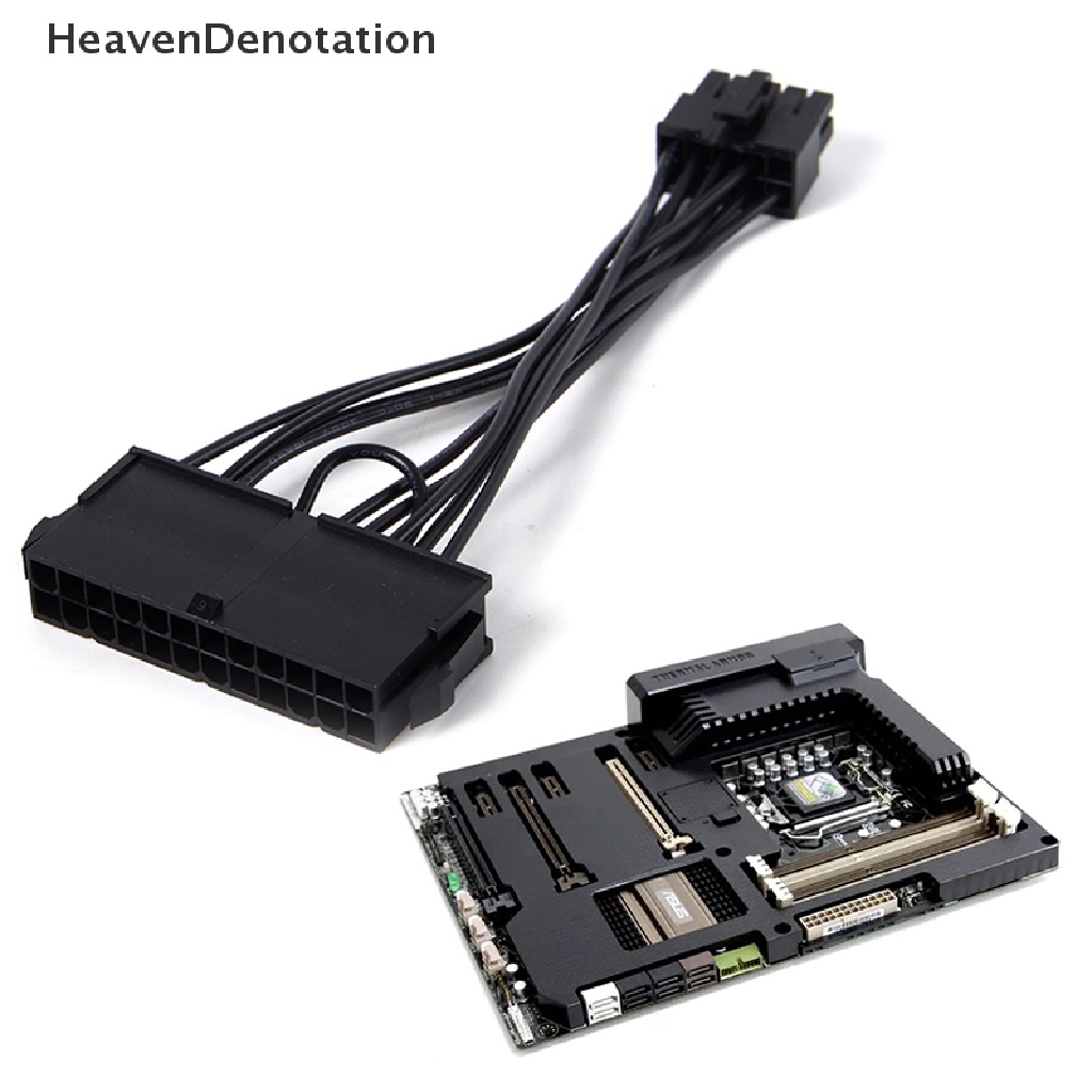 [HeavenDenotation] 24pin Ke 10pin ATX PSU Adaptor Daya Utama Kabel Power Supply 18AWG Kawat HDV