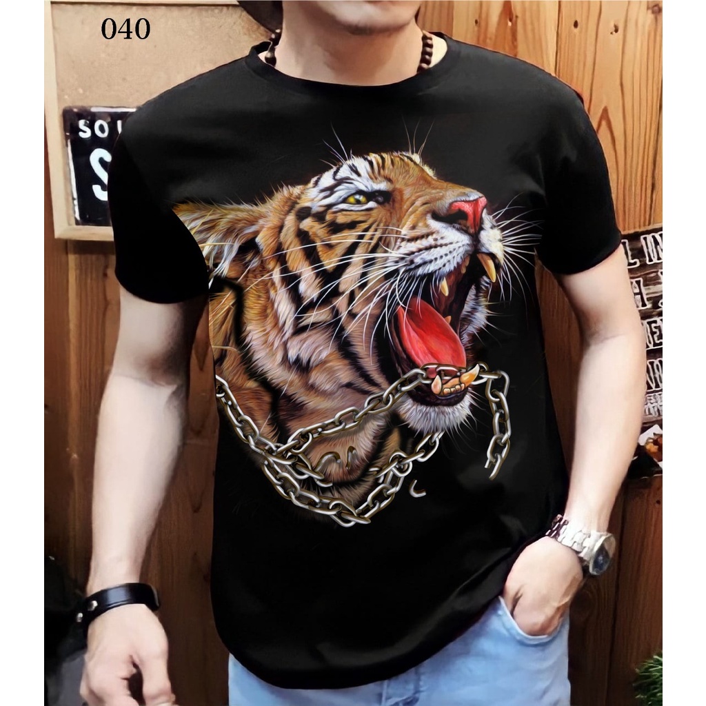 Kaos Oblong Distro Pria Design Macan Terbaru MC-18 / Baju Pria Keren Original / Atasan Pria / Pakaian Pria  / Bisa COD / Shalch Trendy