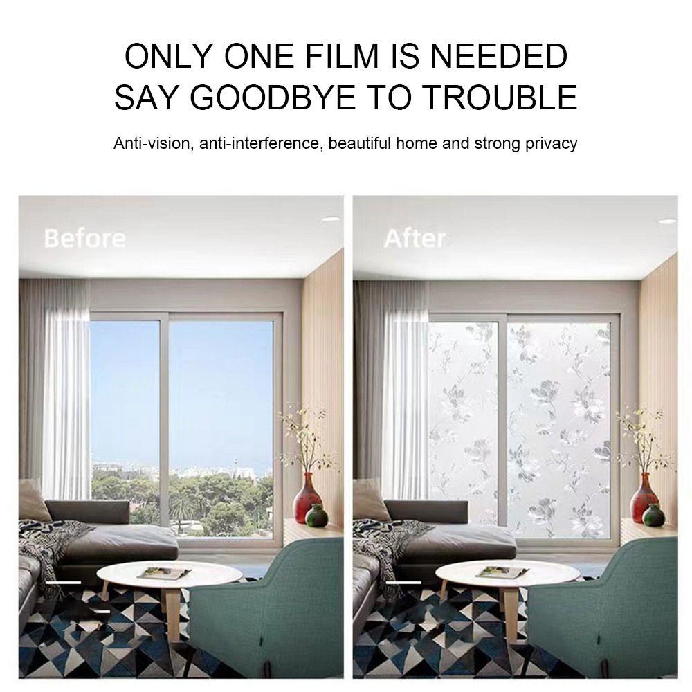 Populer Frosted Kaca Film Perekat Statis Self-Adhesive Buram Privasi