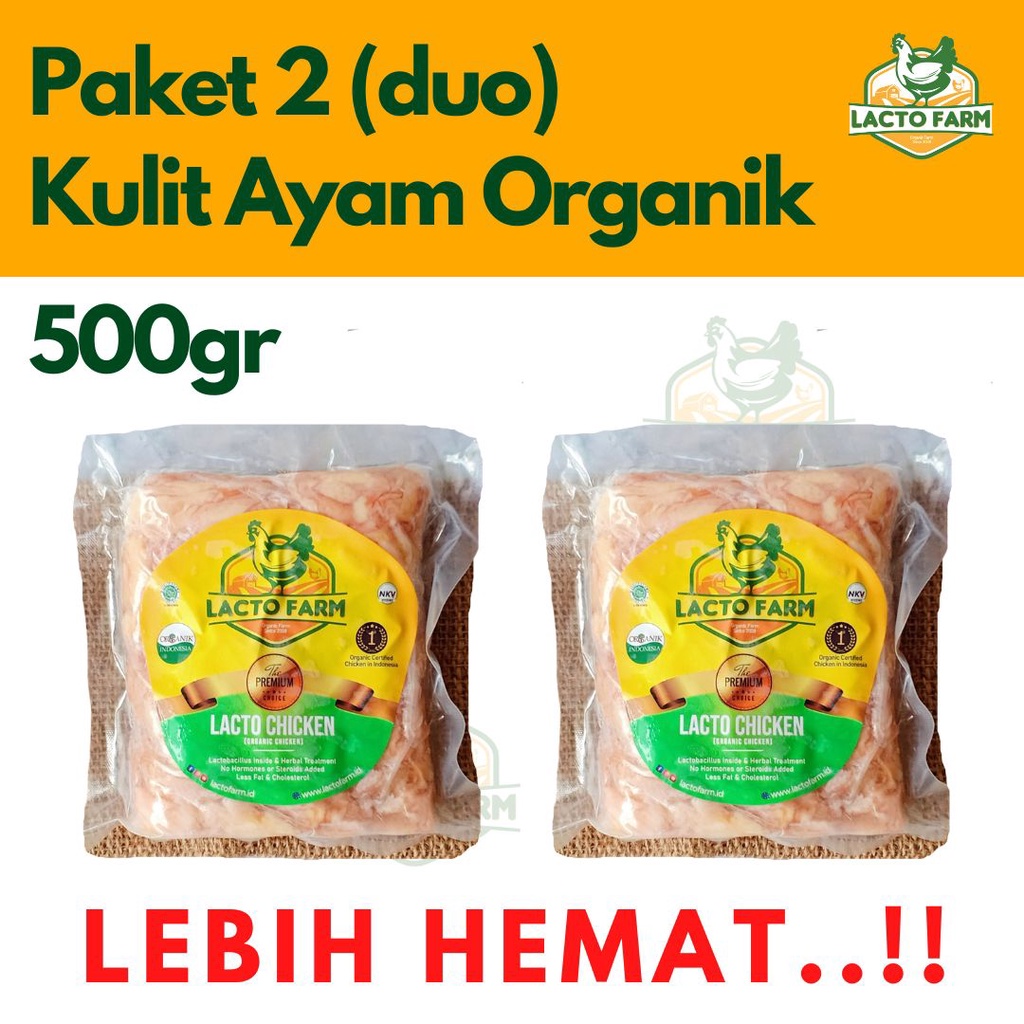 

Paket Hemat 2 Kulit Ayam Organik Probiotik Lacto Farm, Kulit Ayam Chicken Fat Oil, Kulit Ayam Untuk Schmaltz, Kulit Ayam Segar