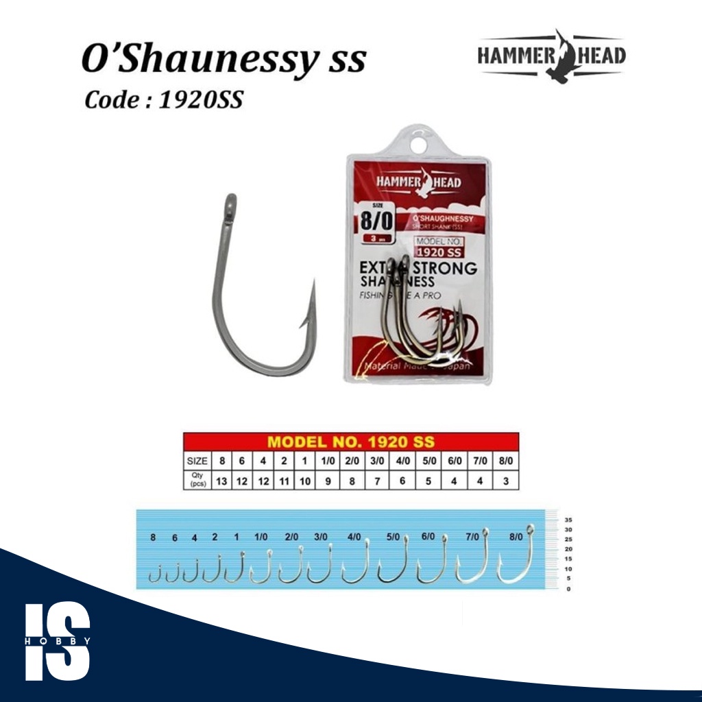 Hook Kail Pancing Hammer Head O'Shaughnessy OSH-1920ss