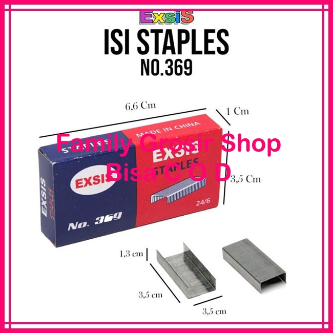 ISI STAPLES EXSIS 369 / ISI JEPRETAN NO 3 BESAR 24/6