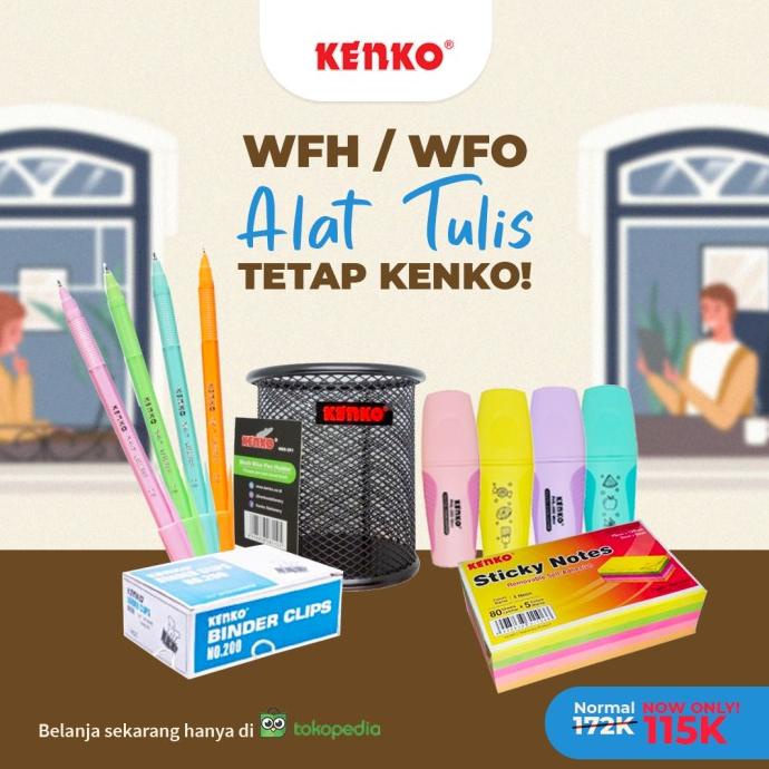 

Paket Bundle Hemat Alat Tulis Kantor Pulpen Pen Tinta Kenko Stationery