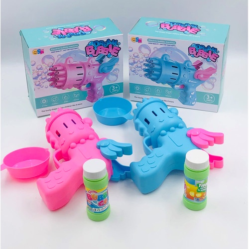 Mainan Bubble Dream Guns SH677 Angel Gelembung Sabun Otomatis Bubble Gun