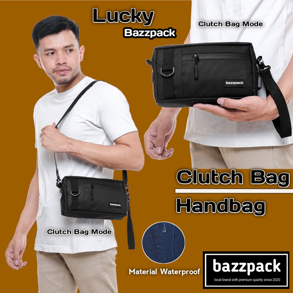 Bazzpack - Lucky Tas Slempang original Bazzpack waterproof ( clutchbag/handbag )