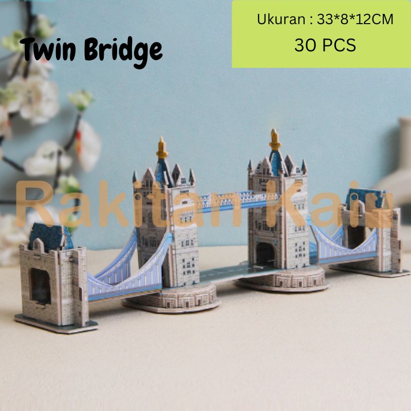 Mainan edukasi Puzzle 3D anak DIY bahan foam &amp; paper Rumah / House. Kado / Pajangan / Dekorasi Murah