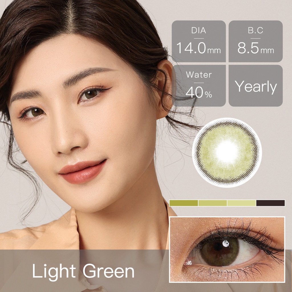 [✅Hadiah gratis]  Softlens Mata Normal,  Lensa Kontak Warna Alami, Soflens Murah Grey Lensa Warna