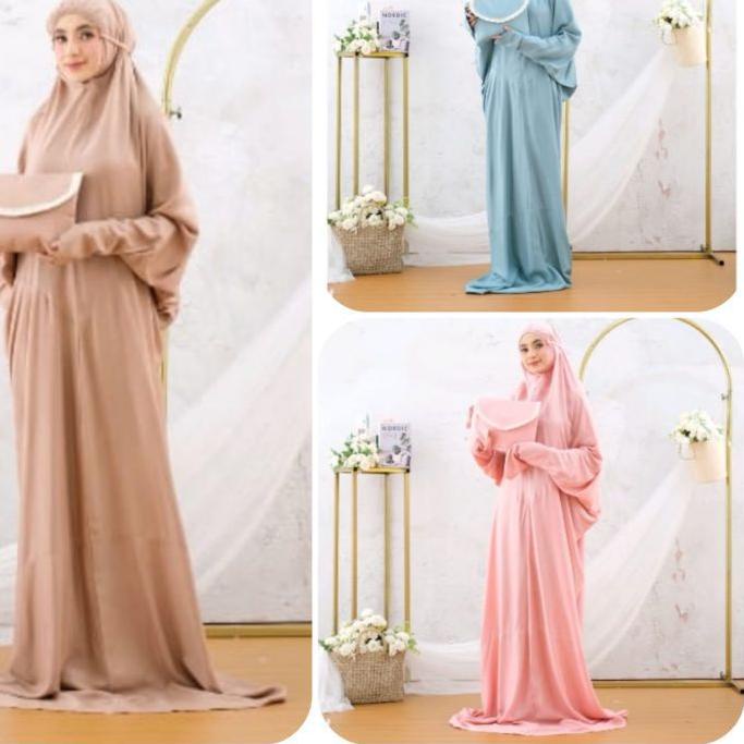 ➼ MUKENA TERUSAN RAYON POLOS BURDAH TRAVELING / BURKAH ➻