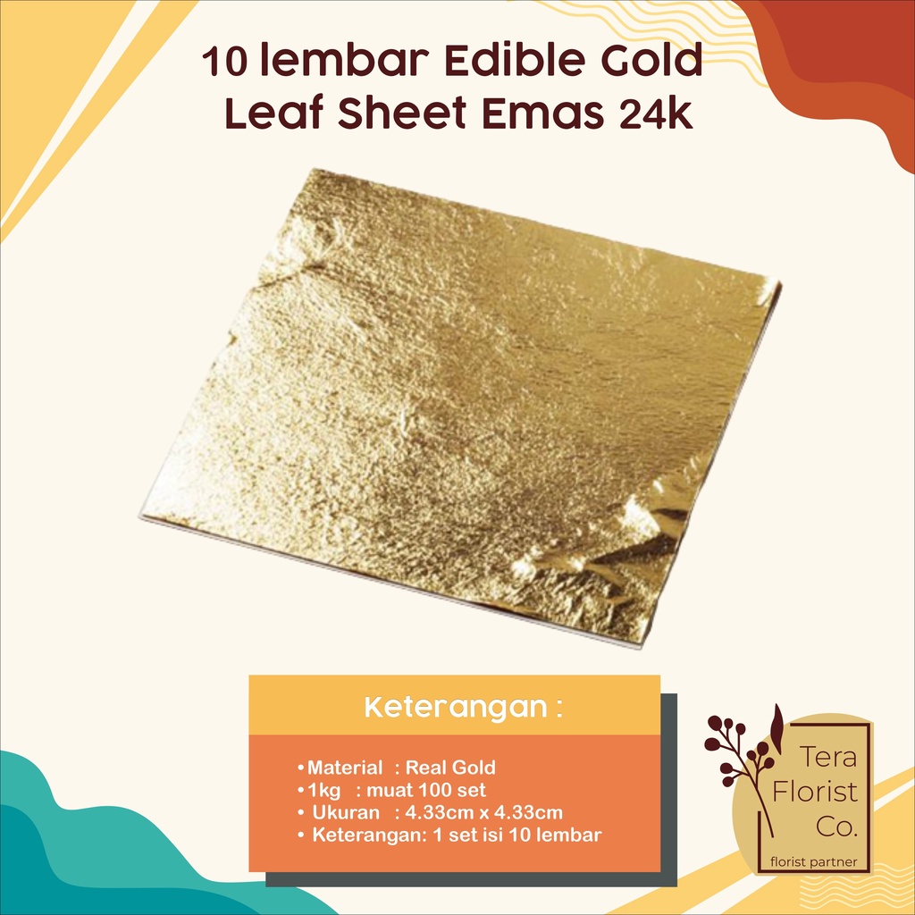 Jual Edible Gold K Untuk Kue Ice Cream Atau Spa Dan Kosmetik Bersertifikat K Ed Shopee