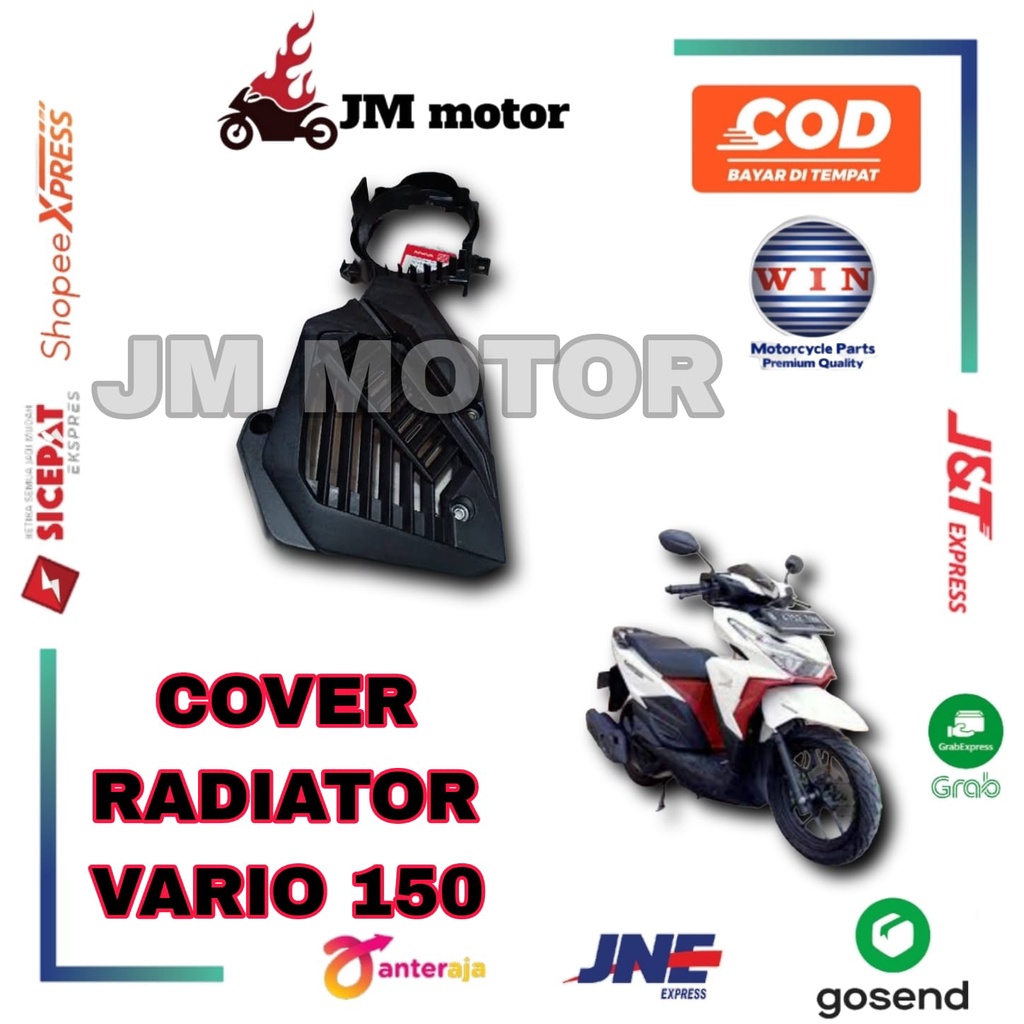 Cover tutup kipas radiator. tutup pelindung radiator cover kipas mesin radiator Honda Vario 150 merk
