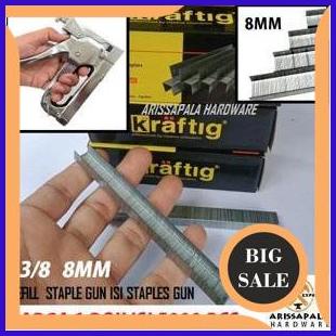 

last stok Isi Staples 8 Mm 5000 pcs Isi Stapler U Refill Stapler Gun Staples Tembak gun ta