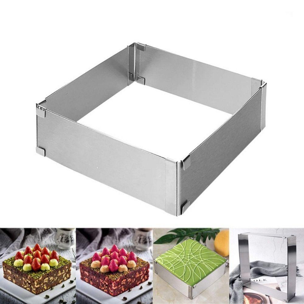 Solighter Cetakan Kue Kering Wedding Square Adjustable Cake Cutter