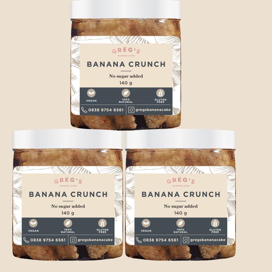 

✹ Set/3 jars Greg’s Banana Crunch 140gr ✭
