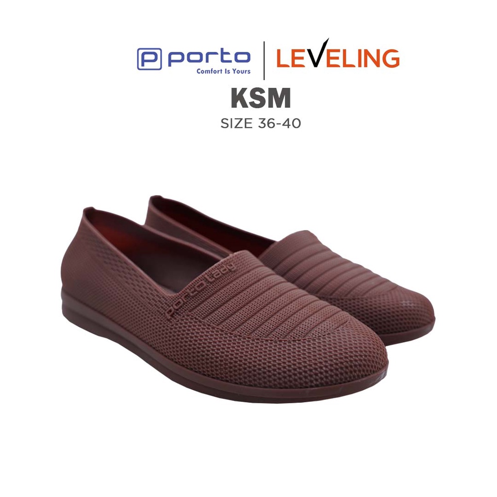 KSM - Porto Leveling Sepatu Wanita Flatshoes Korea Nyaman Casual Kantor Premium Anti Licin Original Porto Lady