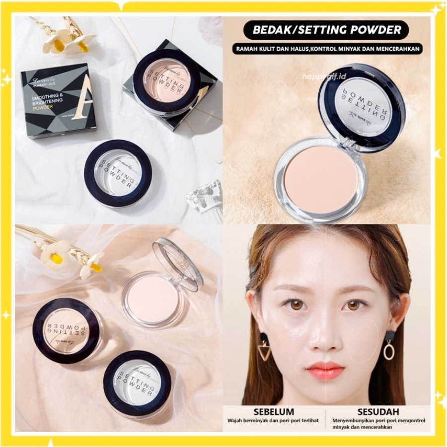 LAMEILA Bedak Padat Oil Control Setting Powder Smoothing Brightening Make Up Wajah LA030 5104