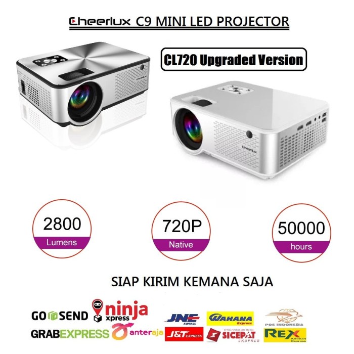 

[[JNT COD]] CHEERLUX C9 Dual HDMI TV Tuner - Mini LED Projector 2800 Lumens 1080p