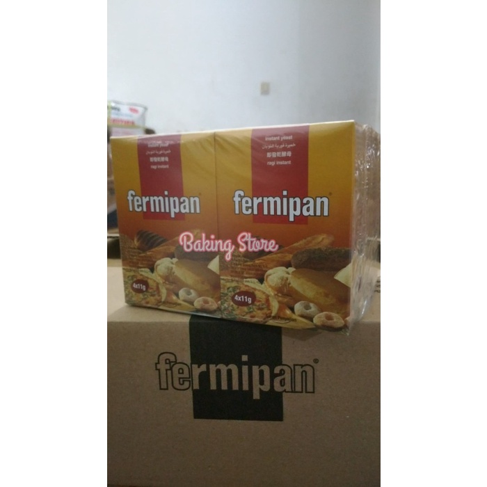 

Instant Yeast Fermipan Brown Sachet 60x4x11gr - Gosend Only!!