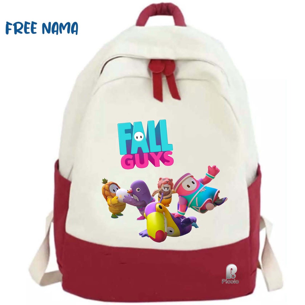 TAS RANSEL BACKPACK ANAK MOTIF GAME FALL GUYS UNISEX (FREE NAMA)