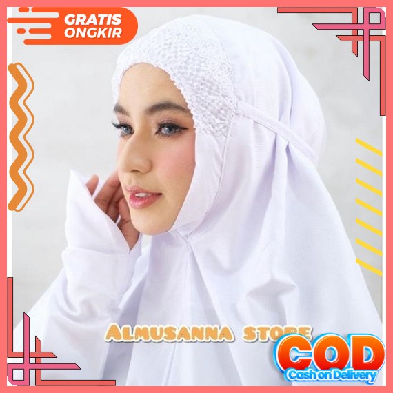 Mukena Terusan Hadramaut Terompah Bordir Polosan Warna Mukenah Bali Dewasa Jumbo Rayon Polos Hadromo