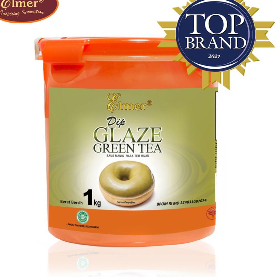 

❇ Elmer Dip Glaze Greentea 1 kg | Topping Donat | Selai Roti ◘