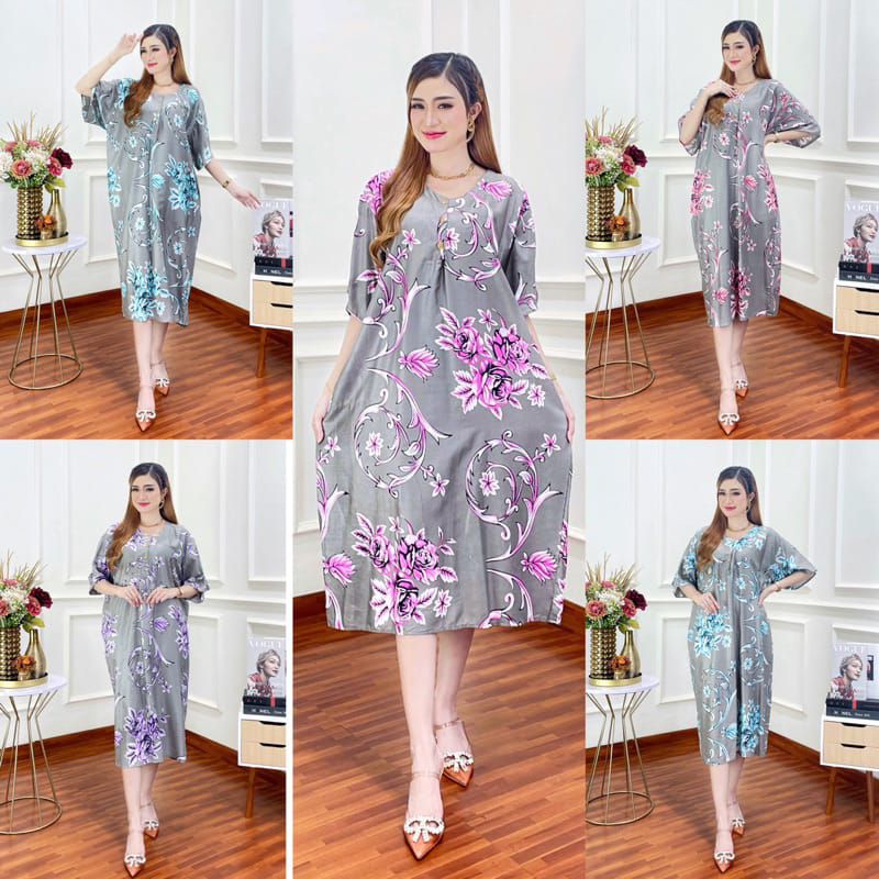 DASTER STANDAR PANJANG SELUTUT BUSUI DADA KANCING  LD 110 PB 115 BAHAN RAYON BERKUALITAS COCOK UNTUK HARIAN DIRUMAH