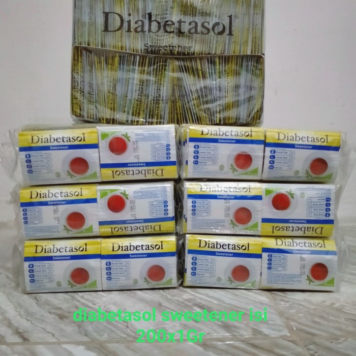 

[ COD ] diabetasol sweetener 200 - isi 100sacet, diabetasol