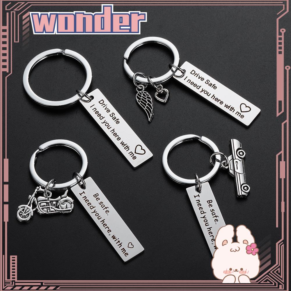 Wonder Men Keychain Personalized I Need You Here with me Ayah Bapak Pacar Hadiah Liontin