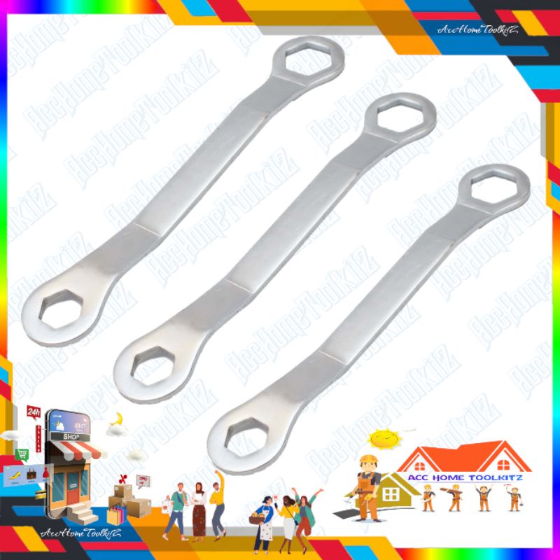 KUNCI KLEP BAUT KAMPAS KOPLING , L , 17 X 24 , 39 X 41 MM CVT COUPLING BLOK MESIN NUT WRENCH