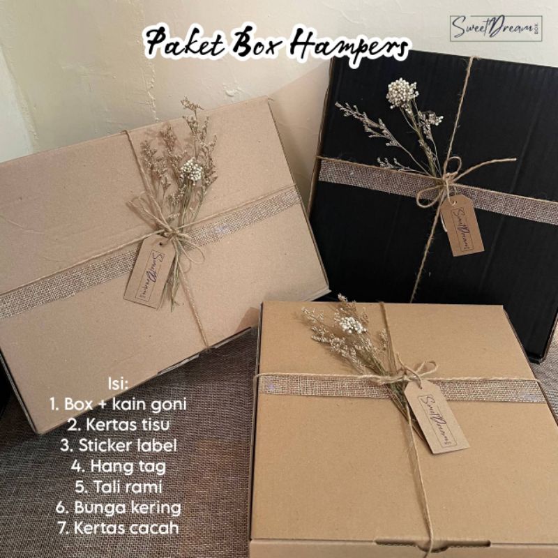

Paket Packaging Hampers | Hampers Box Lengkap | Kotak Kado Hadiah Parsel