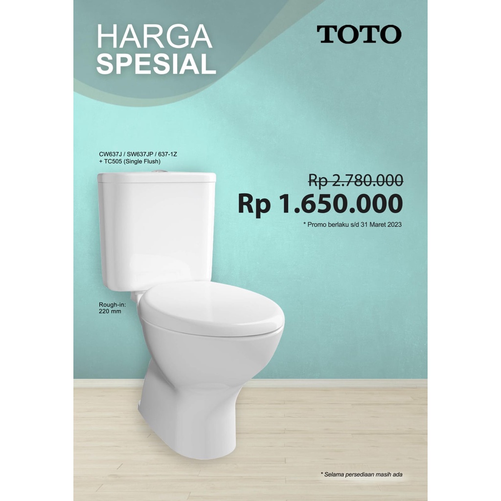 TOTO CW637J SINGLE FLUSH