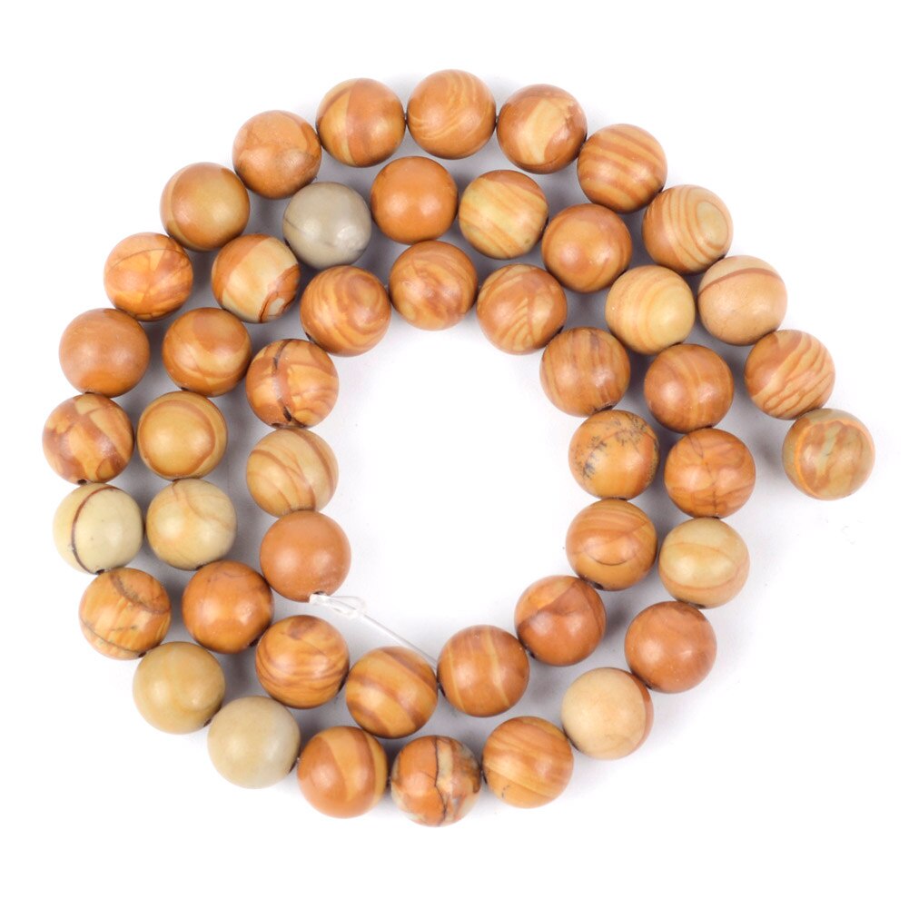 Natural Stone Beads Wood Jasper