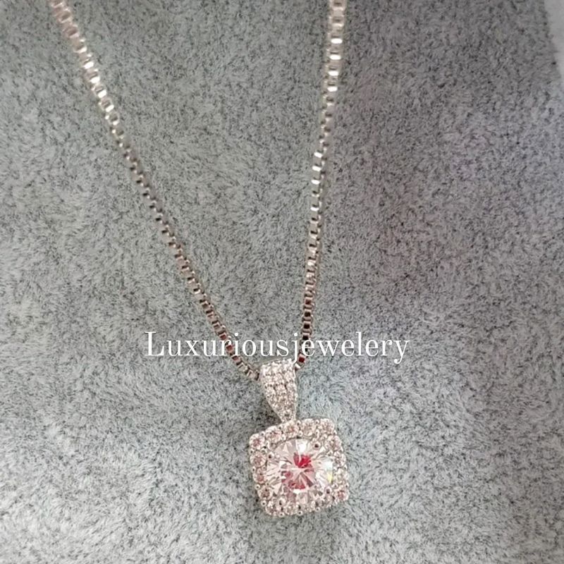 Kalung premium liontin emerald petak