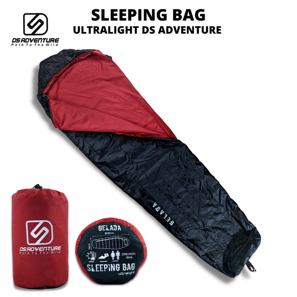 SLEEPING BAG DACRON ULTRALIGHT DS ADVENTURE SERI GELADA - SLEEPING BAG CAMPING