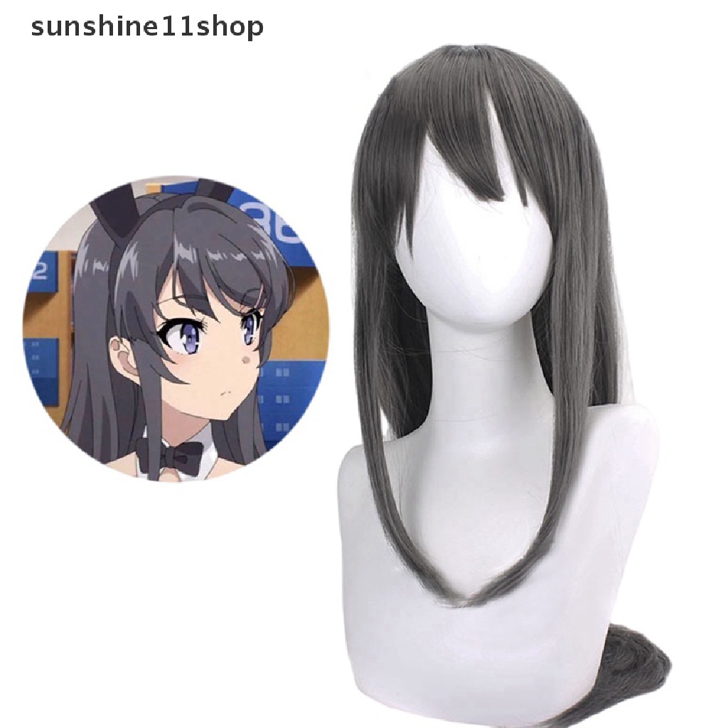 Wig Cosplay SHO Puella Magi Madoka Magica Akemi Homura Hitam Wig Lurus Panjang N