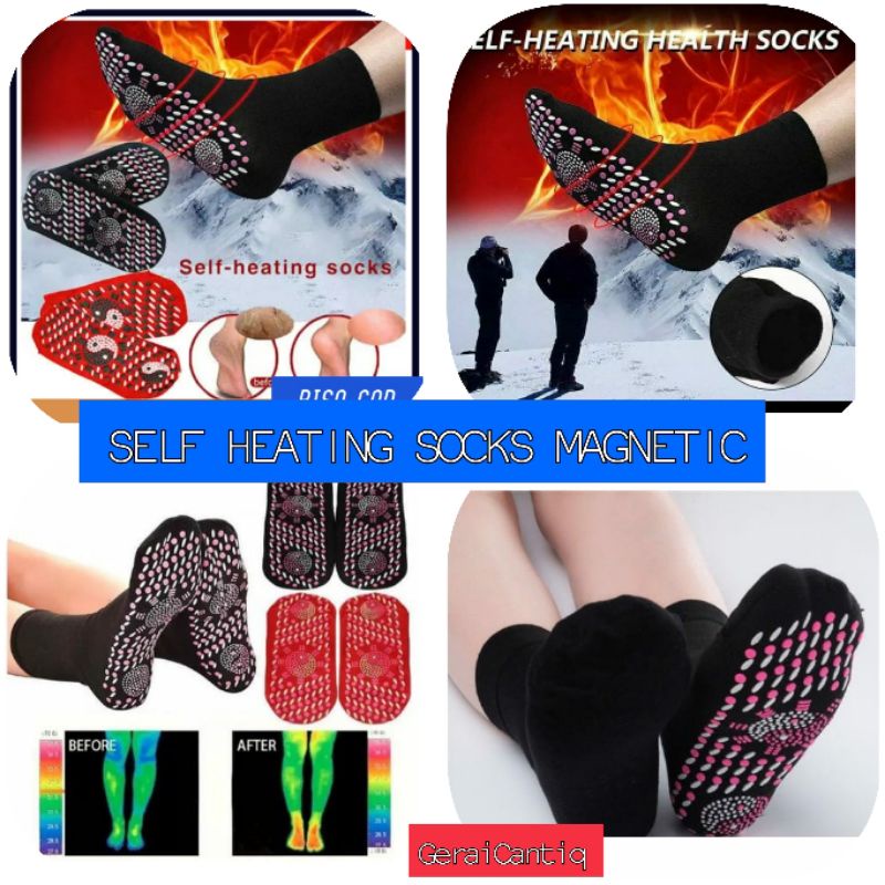 Self Heating Health Socks Magnetic Kaos Kaki Kesehatan Magnetik Terapi Pemanas Penghangat Telapak Kaki