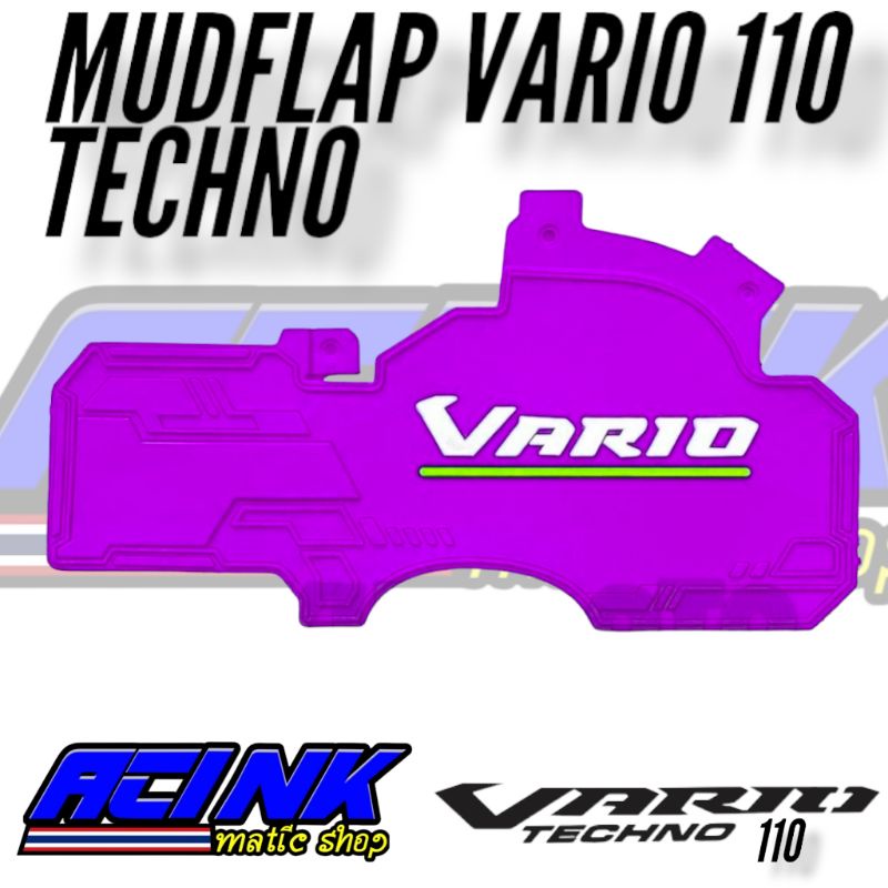 MUDFLAP VARIO 110 TECHNO MUD FLAP VARIO 110 KARBU CARBU KARET PENAHAN LUMPUR VARIO 110 TECHNO