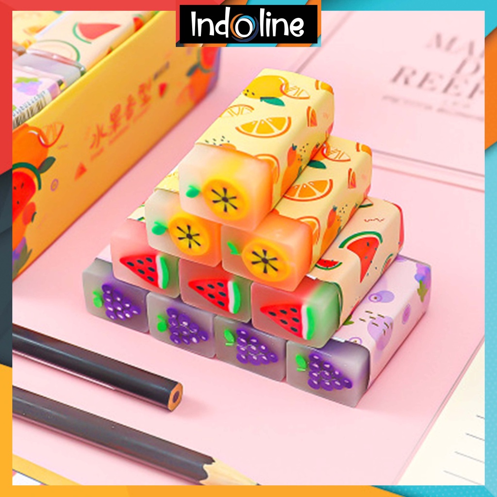 

✔️ Penghapus Pensil Motif Buah Fruits Eraser Import COD