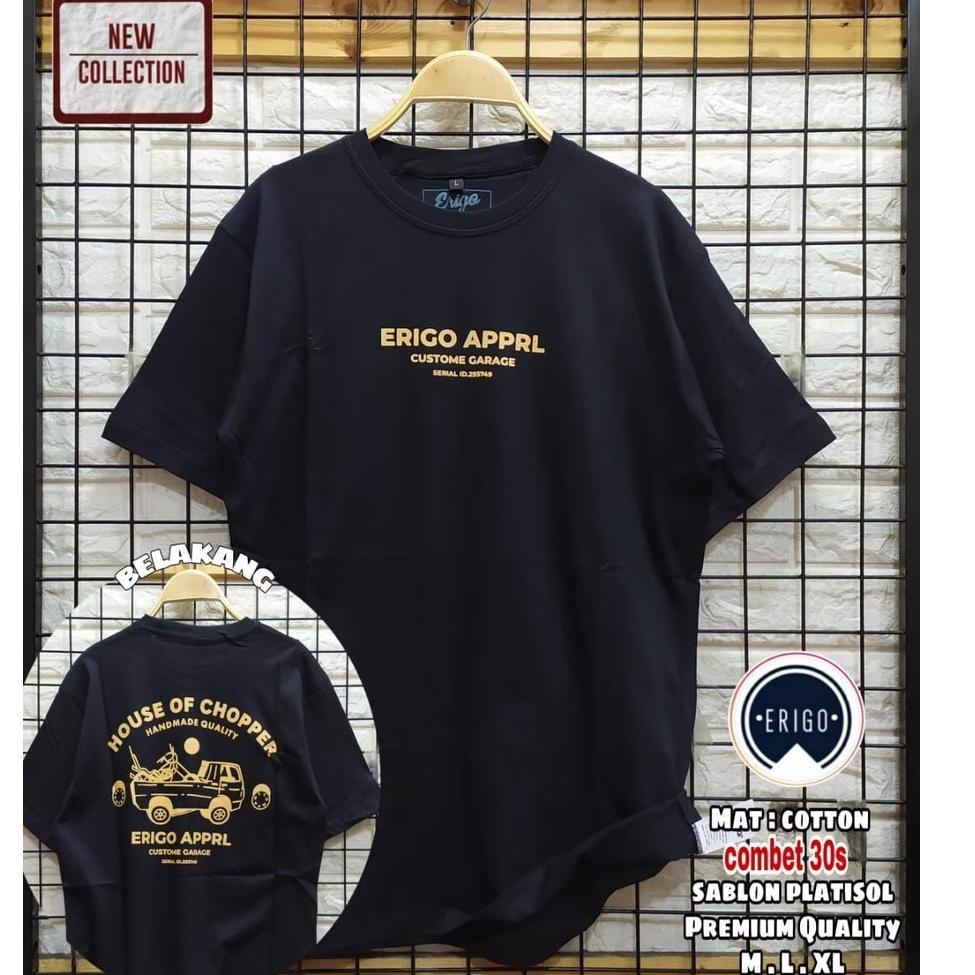 TERPERCAYA Kaos Pria ERIGO Kaos Distro Pria Tangan Pendek Comed 30s