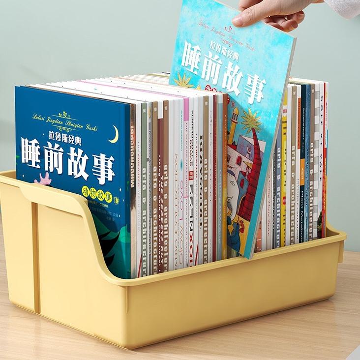 ☆ Greenland Rak Buku Plastik Foldable Desktop Box Rak Box File Kotak Penyimpanan Buku Alat Tulis Ser